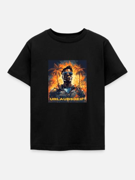 Urlaubsreif! - Kinder T-Shirt - Schwarz