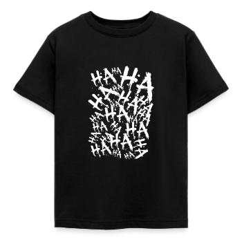 halloween joker kostüm lachen - Kinder T-Shirt - Schwarz - Vorne - AI Model Kid Female (0cm)