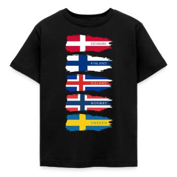 Scandinavie - T-shirt Enfant - noir - Devant - AI Model Kid Female (0cm)