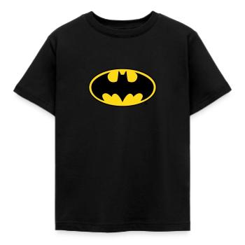 Batman Logo Flex - Kids' T-Shirt - black - Front - AI Model Kid Female (0cm)