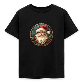 Père Noël - T-shirt Enfant - noir - Devant - AI Model Kid Female (0cm)