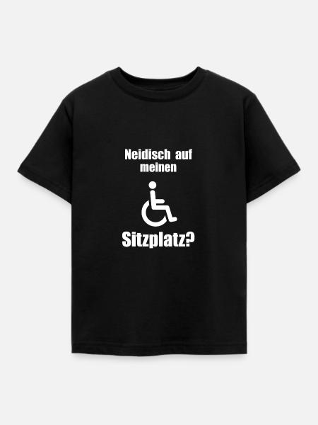 Rollstuhl Witz - Kinder T-Shirt - Schwarz