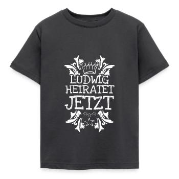 Ludwig als Bachelor - Kinder T-Shirt - Dunkelgrau - Vorne - AI Model Kid Female (0cm)