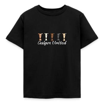 Galgos united - Kinder T-Shirt - Schwarz - Vorne - AI Model Kid Female (0cm)