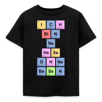 ich bin ne Hexe ohne Besen - Chemische Elemente - Kinder T-Shirt - Schwarz - Vorne - AI Model Kid Female (0cm)
