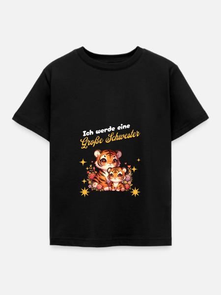 Ich werde eine große Schwester - Kinder T-Shirt - Schwarz