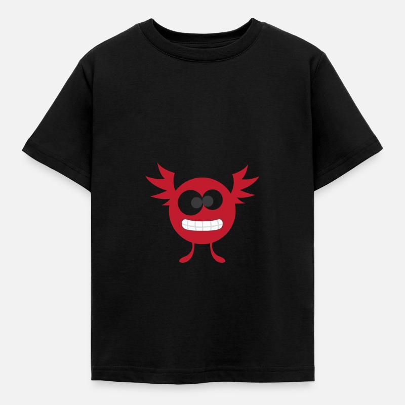 red flying monster - Kinder T-Shirt - Schwarz