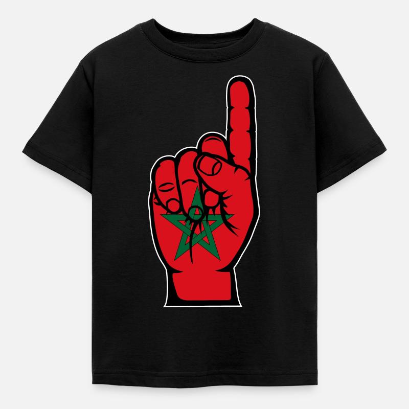 Bandiera del Marocco numero 1 - Maglietta per bambini - nero