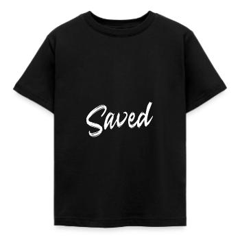 Saved Christliche Geschenke - Kinder T-Shirt - Schwarz - Vorne - AI Model Kid Female (0cm)