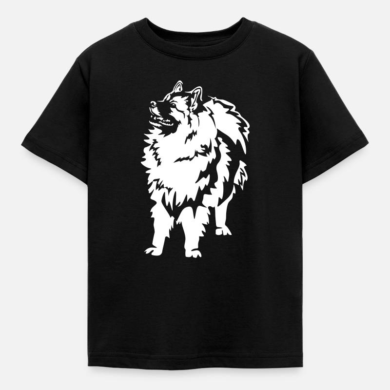 Wolfsspitz "Black Edition" - Kinder T-Shirt - Schwarz