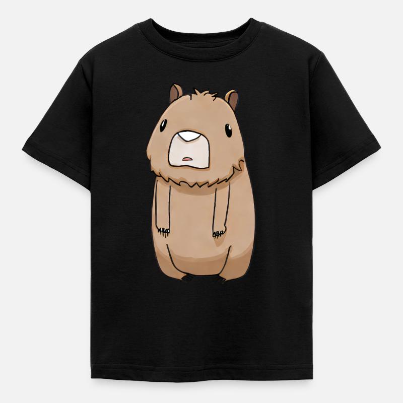 capybara - Kinder T-Shirt - Schwarz