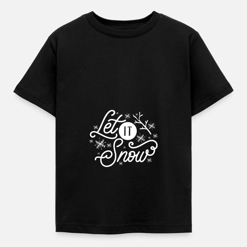 Let it Snow - Kids' T-Shirt - black