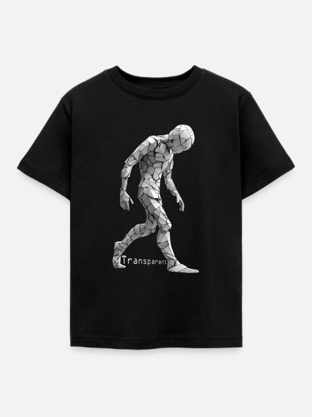 Transparent - Mobbing Stoppen - Kinder T-Shirt - Schwarz