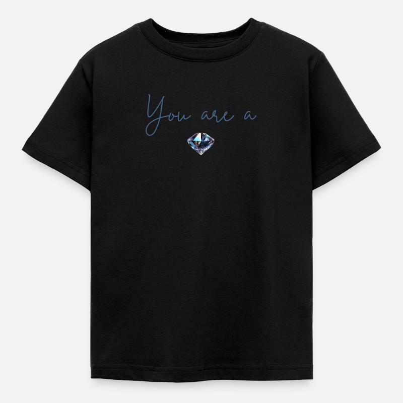 Du bist ein Diamant - Kinder T-Shirt - Schwarz