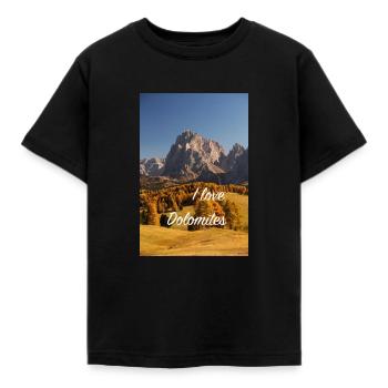 Sassolungo - symbol of South Tyrol - Kids' T-Shirt - black - Front - AI Model Kid Female (0cm)