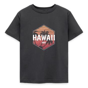 Maui Hawaii Beach Vacation Souvenir - Kids' T-Shirt - dark grey - Front - AI Model Kid Female (0cm)