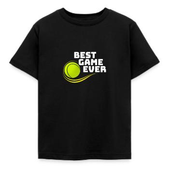 Tennis, meilleur jeu, sport de balle, raquettes - T-shirt Enfant - noir - Devant - AI Model Kid Female (0cm)