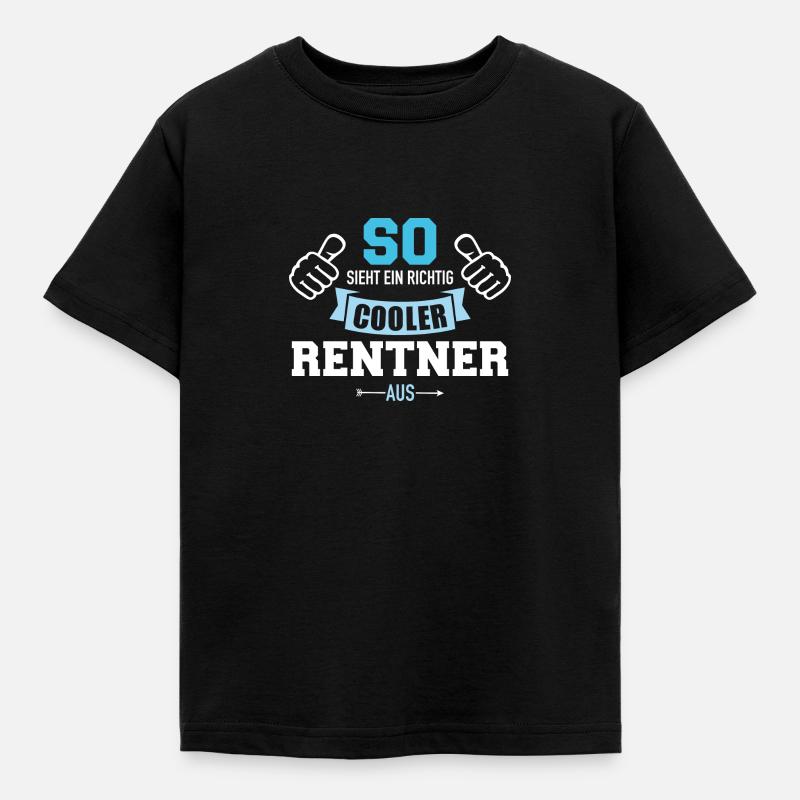 Rentner - Kinder T-Shirt - Schwarz