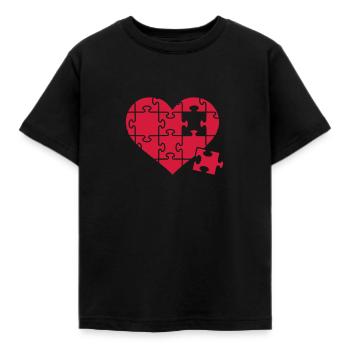 Puzzle - Kids' T-Shirt - black - Front - AI Model Kid Female (0cm)
