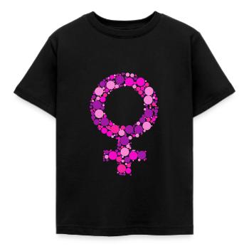 Weibliches Symbol - Kinder T-Shirt - Schwarz - Vorne - AI Model Kid Female (0cm)