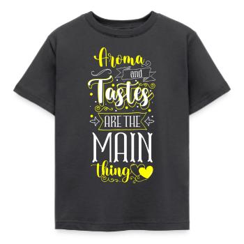 Koch Gourmet Kochmütze Gastronomie - Kinder T-Shirt - Dunkelgrau - Vorne - AI Model Kid Female (0cm)