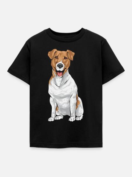 Jack Russell Terrier - Kinder T-Shirt - Schwarz