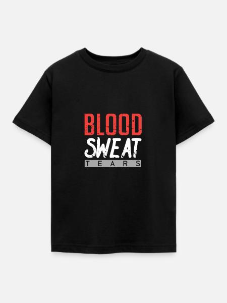 Blood Sweat and Tears - Kinder T-Shirt - Schwarz