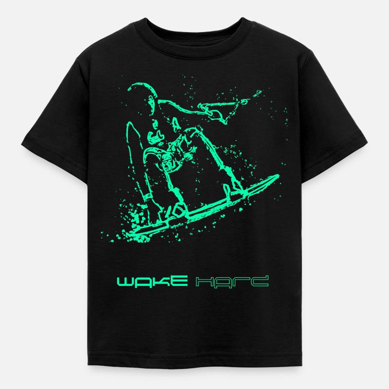 Wakeboarder - Kinder T-Shirt - Schwarz