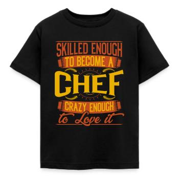 Chef - Kinder T-Shirt - Schwarz - Vorne - AI Model Kid Female (0cm)