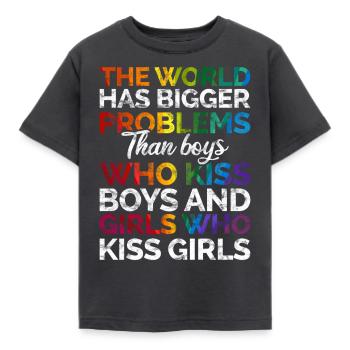 Gay Pride - T-shirt Enfant - charbon - Devant - AI Model Kid Female (0cm)