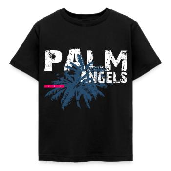 PALM ANGELS - Kinder T-Shirt - Schwarz - Vorne - AI Model Kid Female (0cm)