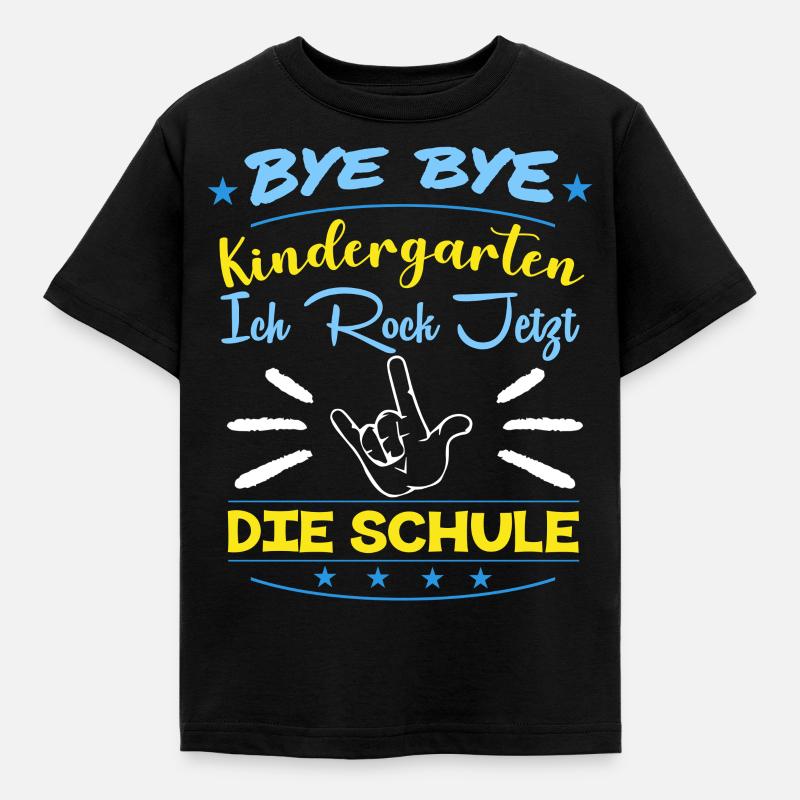 Einschulung Schulanfang Kindergarten Schulstart - Kinder T-Shirt - Schwarz