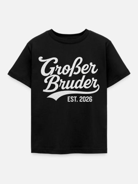 Großer Bruder EST. 2026 - Kinder T-Shirt - Schwarz