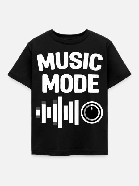 Music Mode On Equalizer Musik - Kinder T-Shirt - Schwarz
