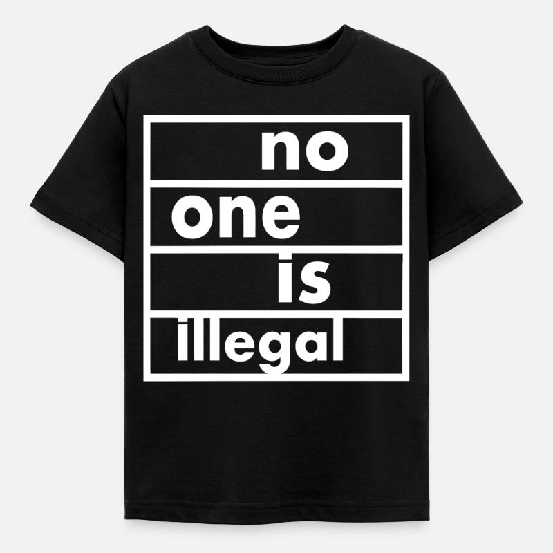 No one is illegal - Kids' T-Shirt - black