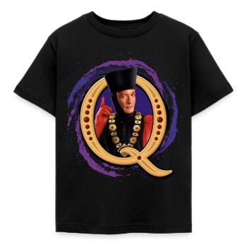 Star Trek The Next Generation Q - Kids' T-Shirt - black - Front - AI Model Kid Female (0cm)