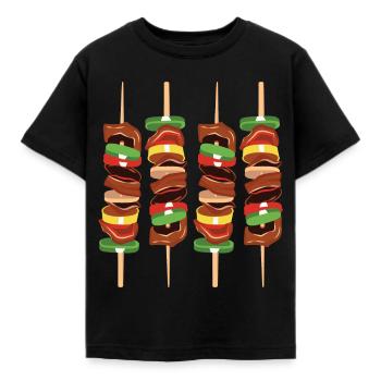 Fastfood - Kinder T-Shirt - Schwarz - Vorne - AI Model Kid Female (0cm)