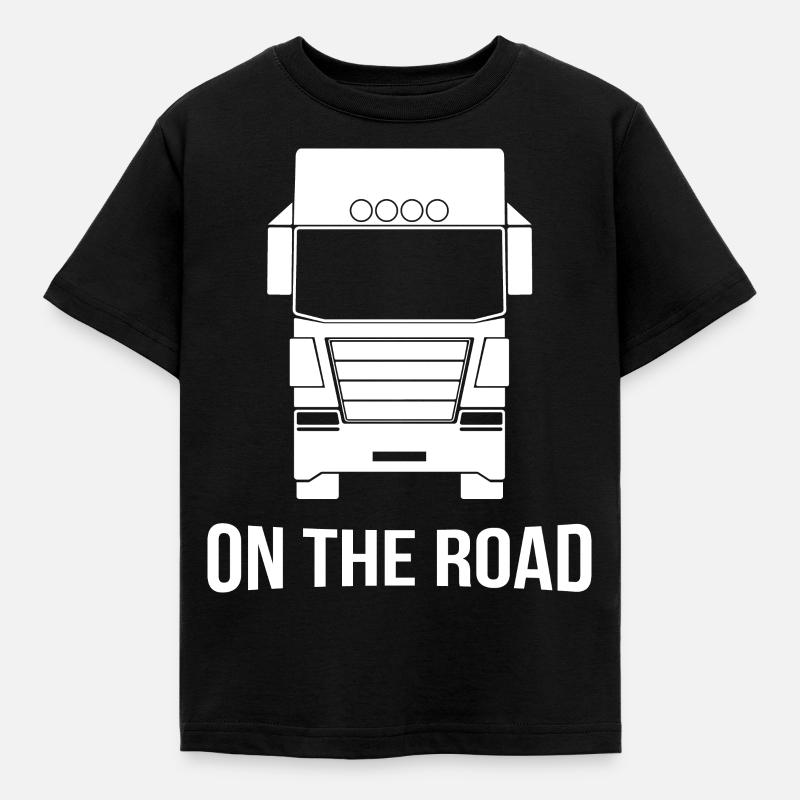 Trucker - Kinder T-Shirt - Schwarz