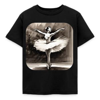 Prima Ballerina IV - Kinder T-Shirt - Schwarz - Vorne - AI Model Kid Female (0cm)