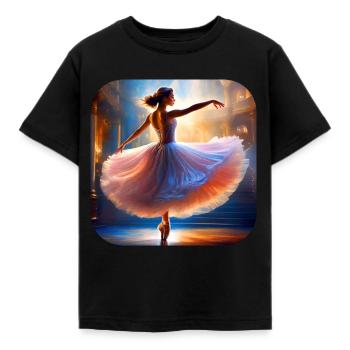 Prima Ballerina I - Kinder T-Shirt - Schwarz - Vorne - AI Model Kid Female (0cm)
