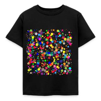 points colorés / confettis - T-shirt Enfant - noir - Devant - AI Model Kid Female (0cm)