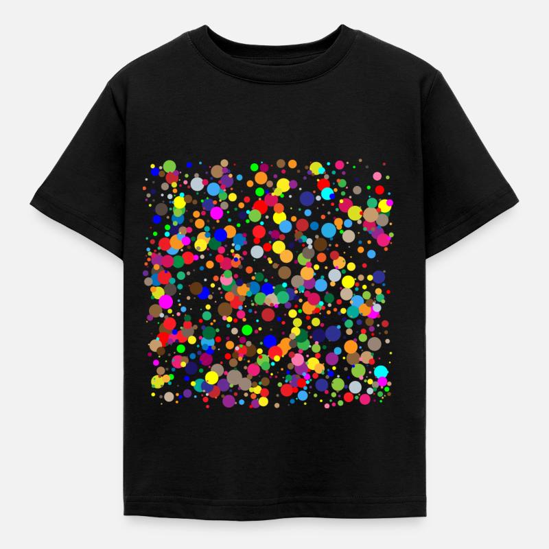 points colorés / confettis - T-shirt Enfant - noir