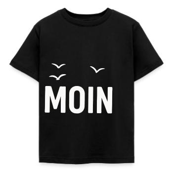 Moin Moewen - Kinder T-Shirt - Schwarz - Vorne - AI Model Kid Female (0cm)
