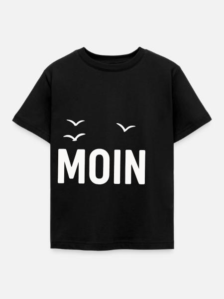 Moin Moewen - Kinder T-Shirt - Schwarz