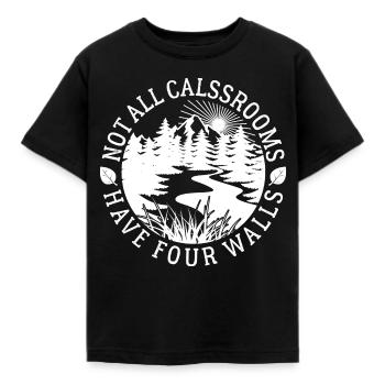 Toutes les salles de classe n’ont pas quatre murs - Natur - T-shirt Enfant - noir - Devant - AI Model Kid Female (0cm)