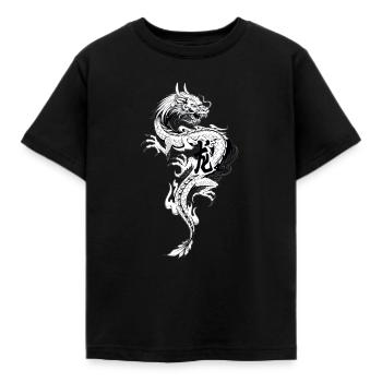 Drachen - Kinder T-Shirt - Schwarz - Vorne - AI Model Kid Female (0cm)