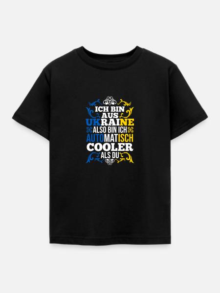 Ukrainer Ukraine - Kinder T-Shirt - Schwarz
