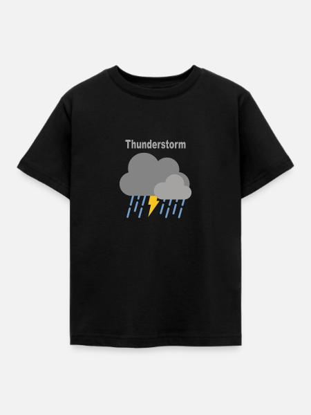 Thunderstorm - Kinder T-Shirt - Schwarz