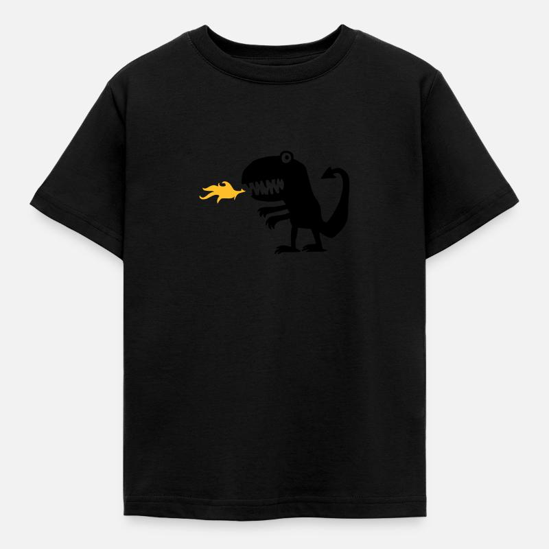 Drache - Kinder T-Shirt - Schwarz