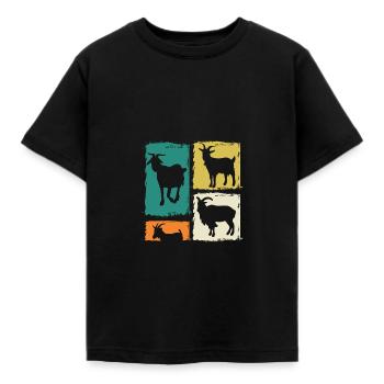 Ziegen - Kinder T-Shirt - Schwarz - Vorne - AI Model Kid Female (0cm)